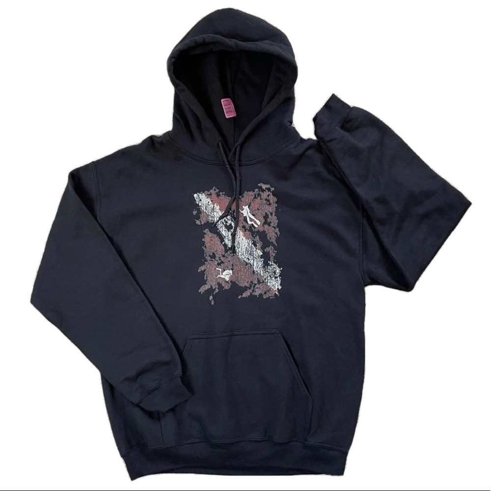 Scuba Diving Diver Down Flag hoodie sweatshirt Mens Unisex Size Medium M NWOT